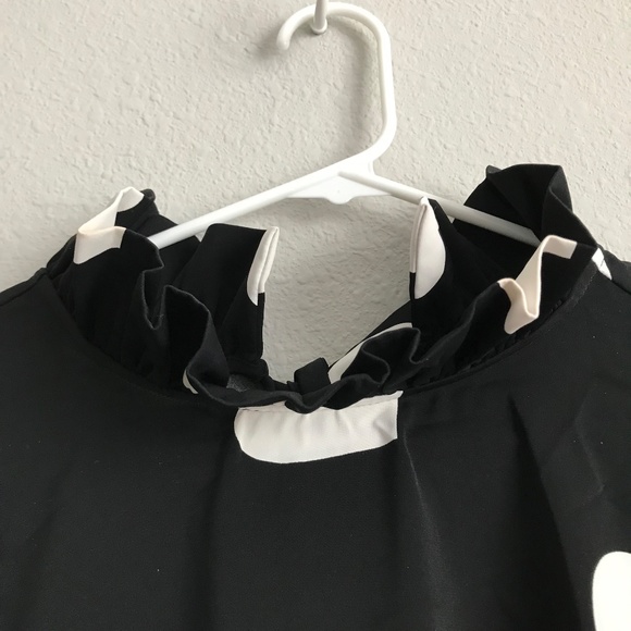 Studio Park x Shawn Killinger Woven Long Sleeve Bow Blouse -Heart (sz L) a520768 - Picture 4 of 6